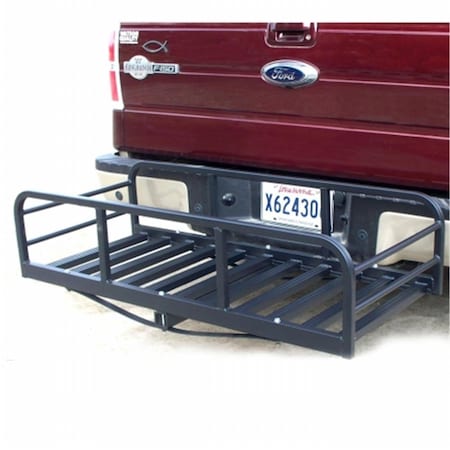 Great Day Hitch-N-Ride Magnum XL, Truck Hitch Receiver Cargo Carrier, 12 in. sides, 2 in., Black, 41 in. bar GR134864